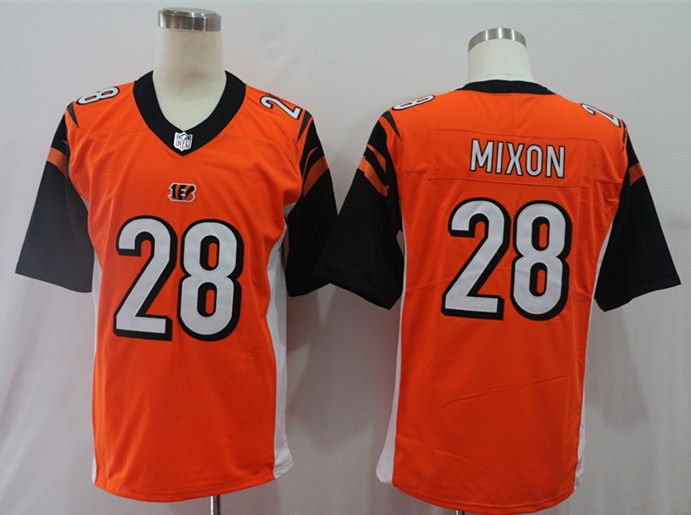 Men's Cincinnati Bengals Joe Mixon #28 Orange Jersey